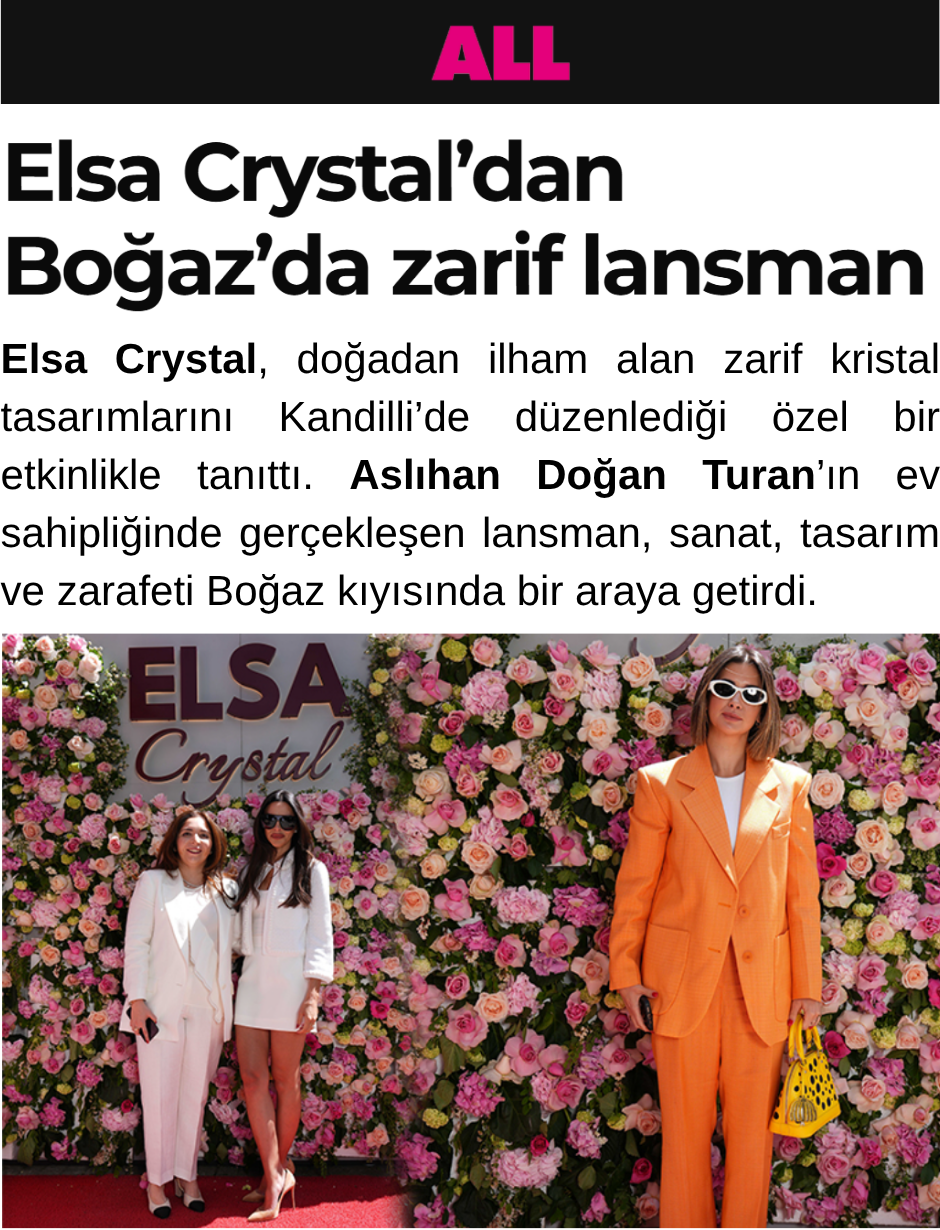 Elsa Crystal’dan Boğaz’da zarif lansman