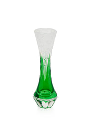 ELSA CRYSTAL Bohemia Lunaria Küçük Vazo Yeşil
