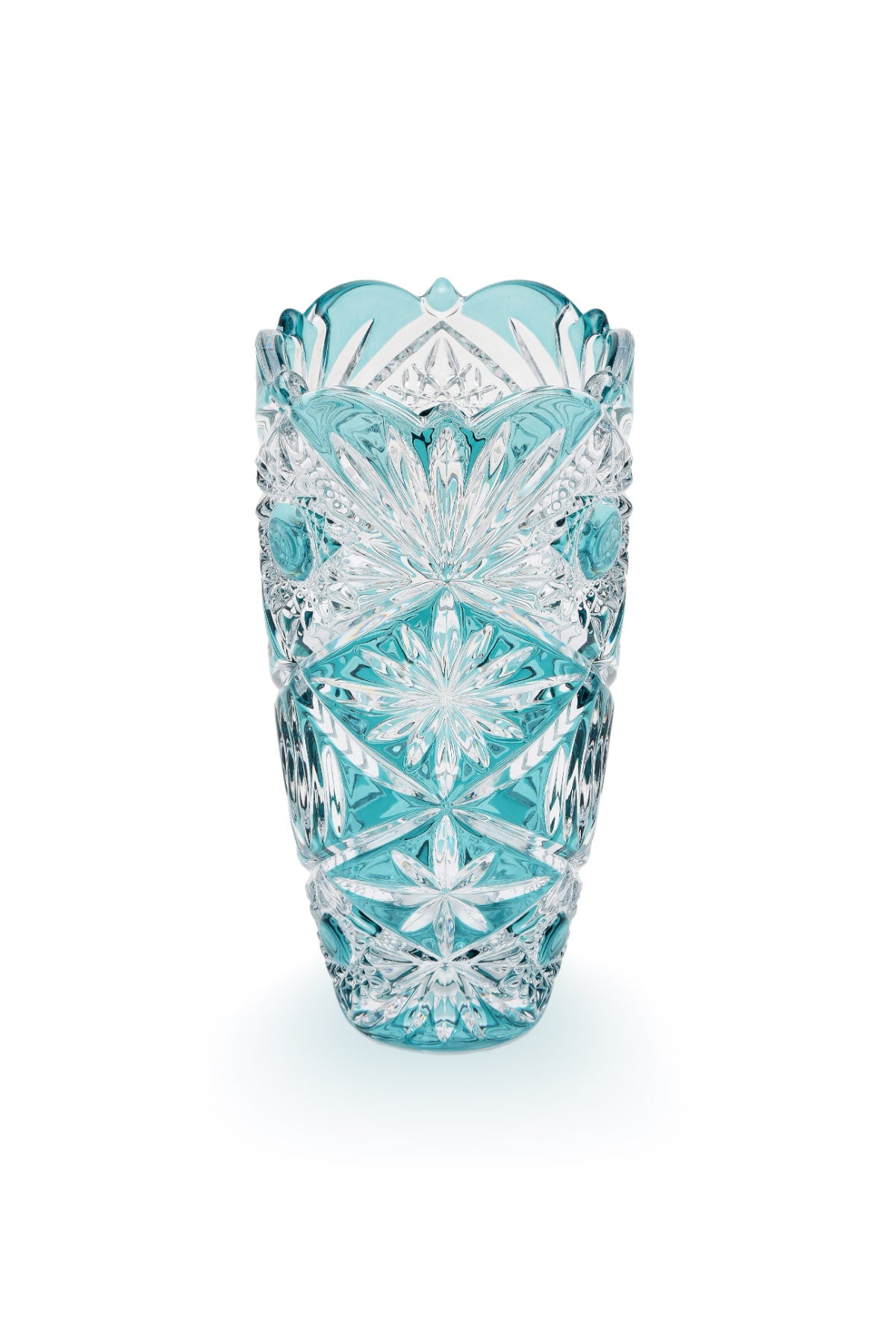 ELSA CRYSTAL Bohemia Maravelle Açık Ağız Küçük Vazo Azur