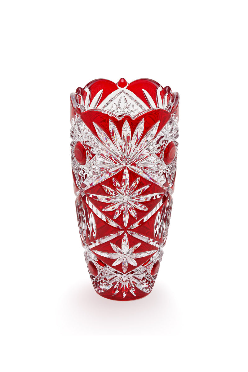 ELSA CRYSTAL Bohemia Maravelle Kapalı Ağız Vazo Kırmızı