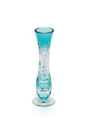ELSA CRYSTAL Bohemia Lunaria Small Vase Azur