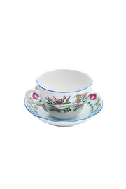 CESKY PORCELAN DUBİ 1860 Cibulak Fincan ve Fincan Tabağı Renkli
