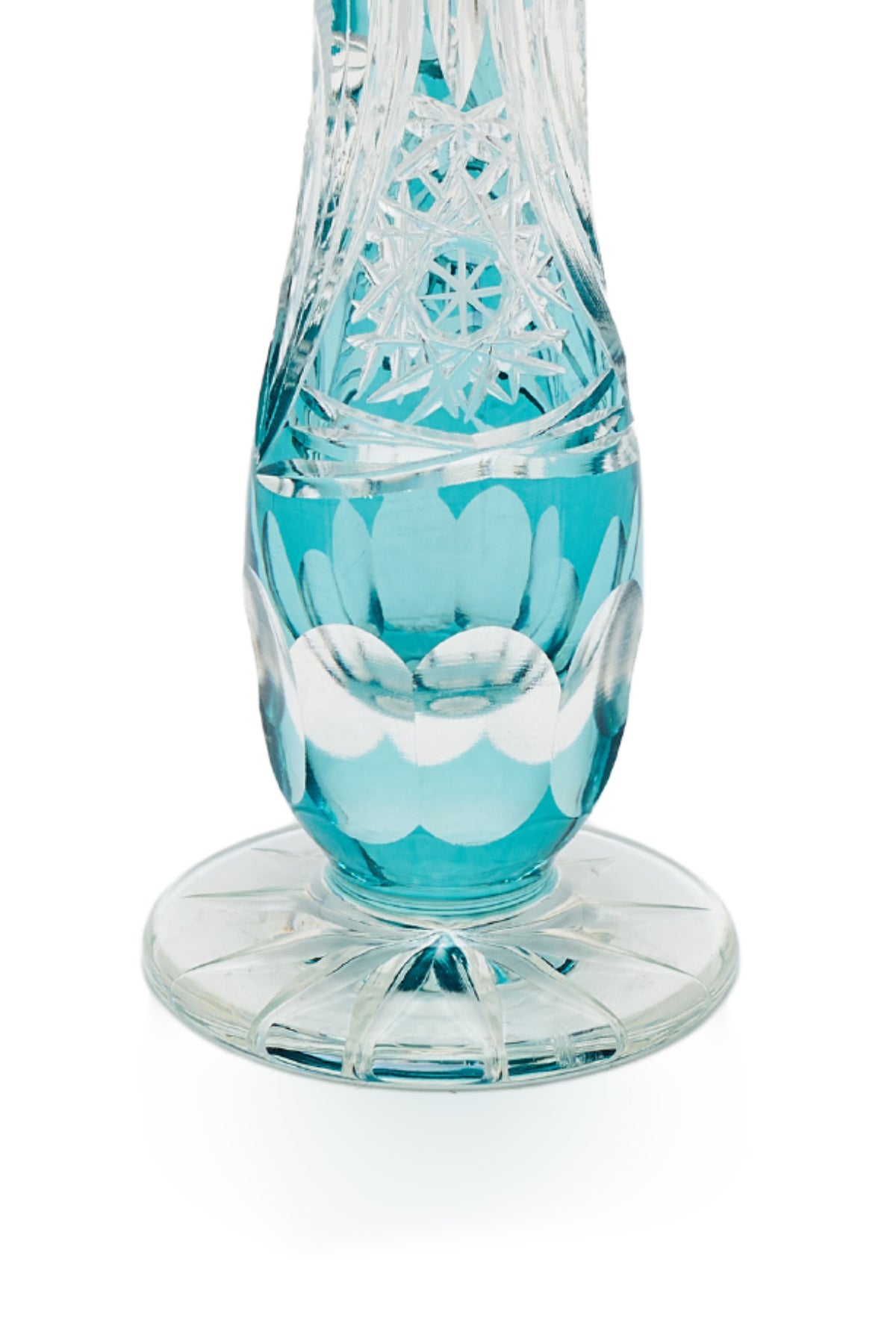 ELSA CRYSTAL Bohemia Lunaria Small Vase Azur