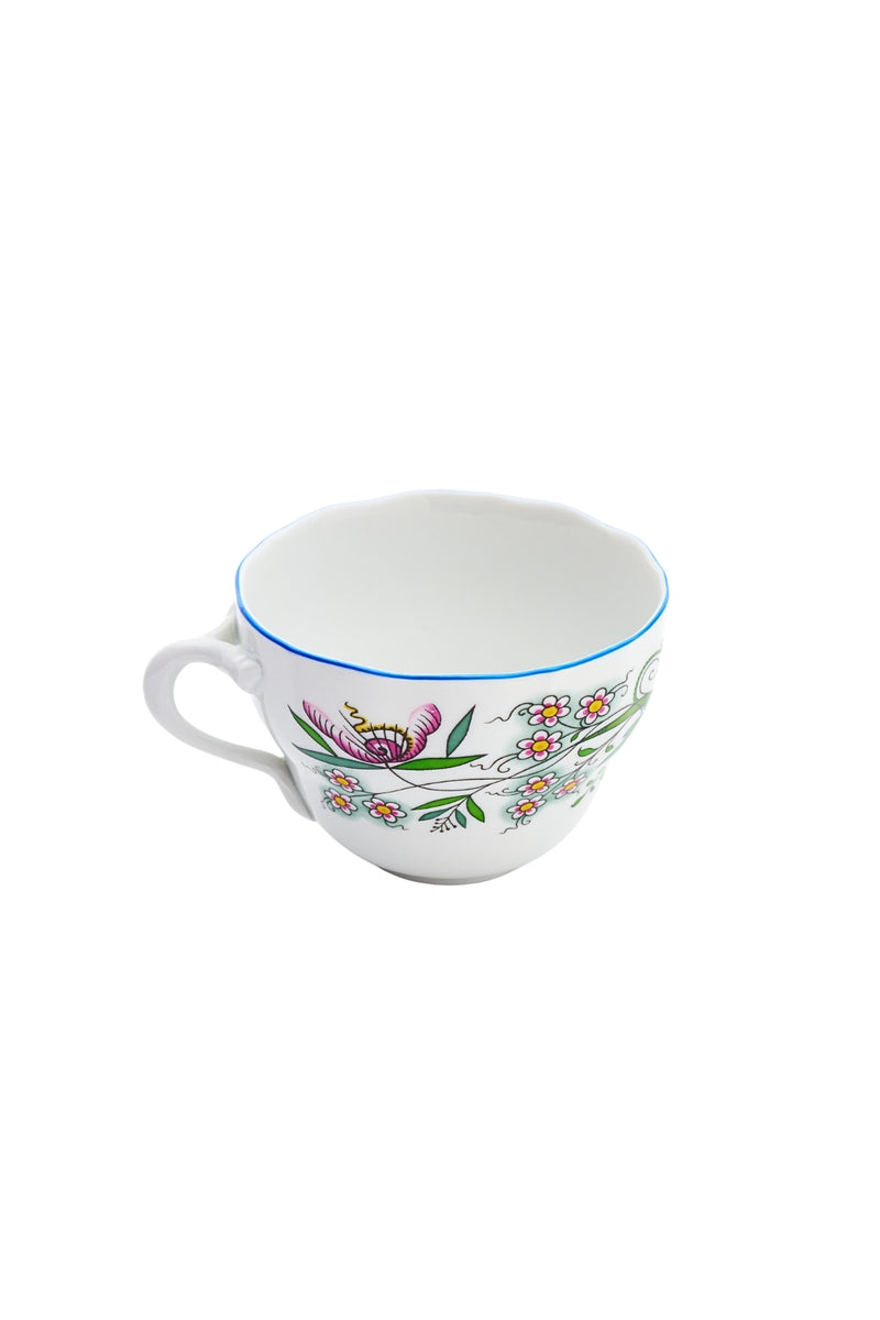CESKY PORCELAN DUBİ 1860 Cibulak Fincan ve Fincan Tabağı Renkli