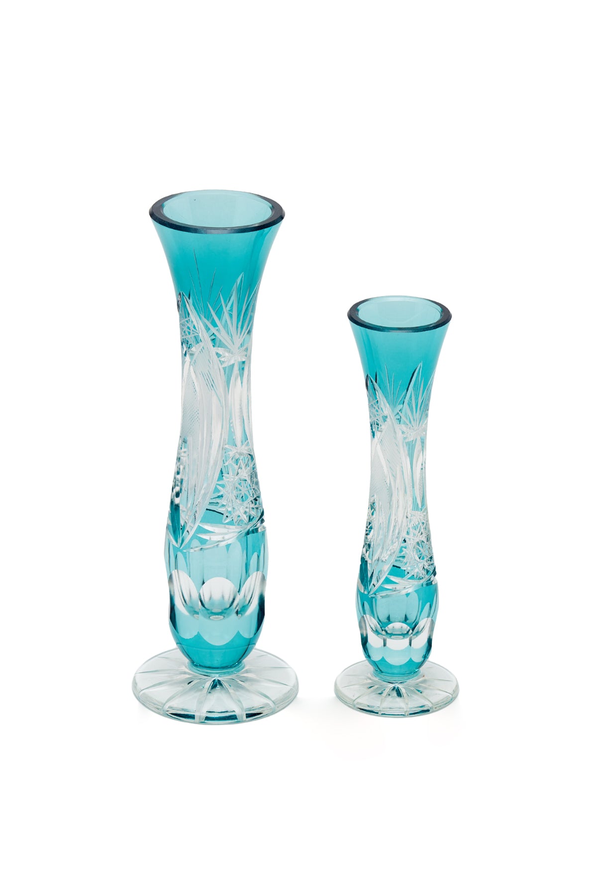 ELSA CRYSTAL Bohemia Lunaria Small Vase Azur