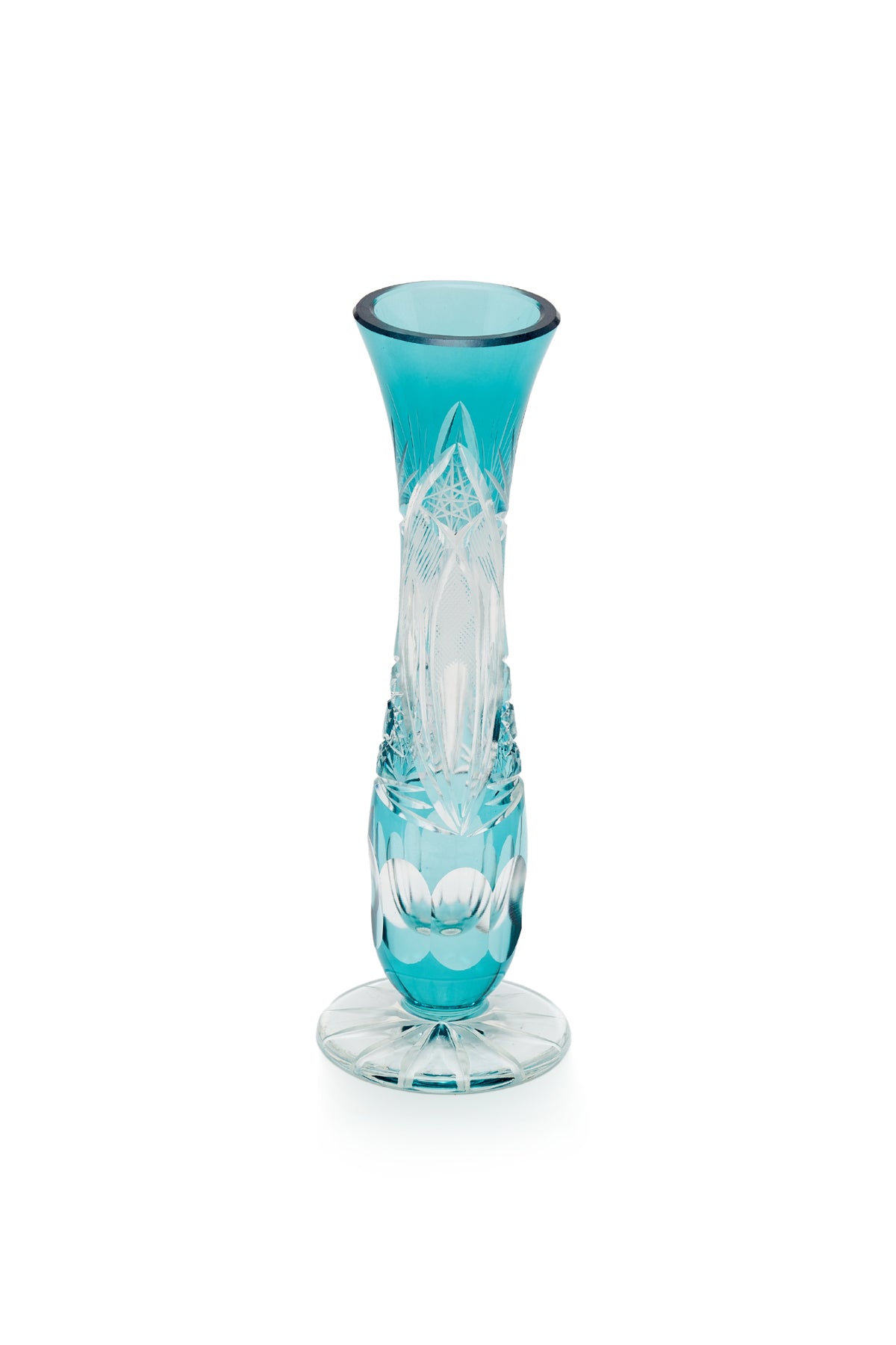 ELSA CRYSTAL Bohemia Lunaria Küçük Vazo Azur