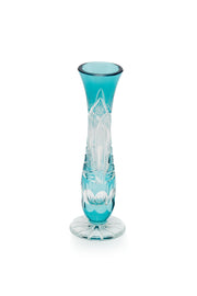 ELSA CRYSTAL Bohemia Lunaria Küçük Vazo Azur