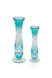 ELSA CRYSTAL Bohemia Lunaria Küçük Vazo Azur