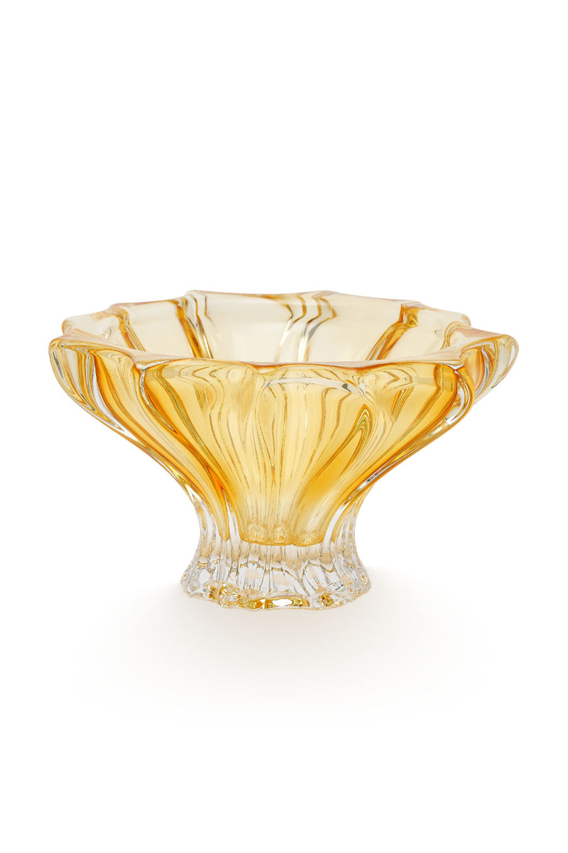 ELSA CRYSTAL Bohemia Lunaria Küçük Kase Amber