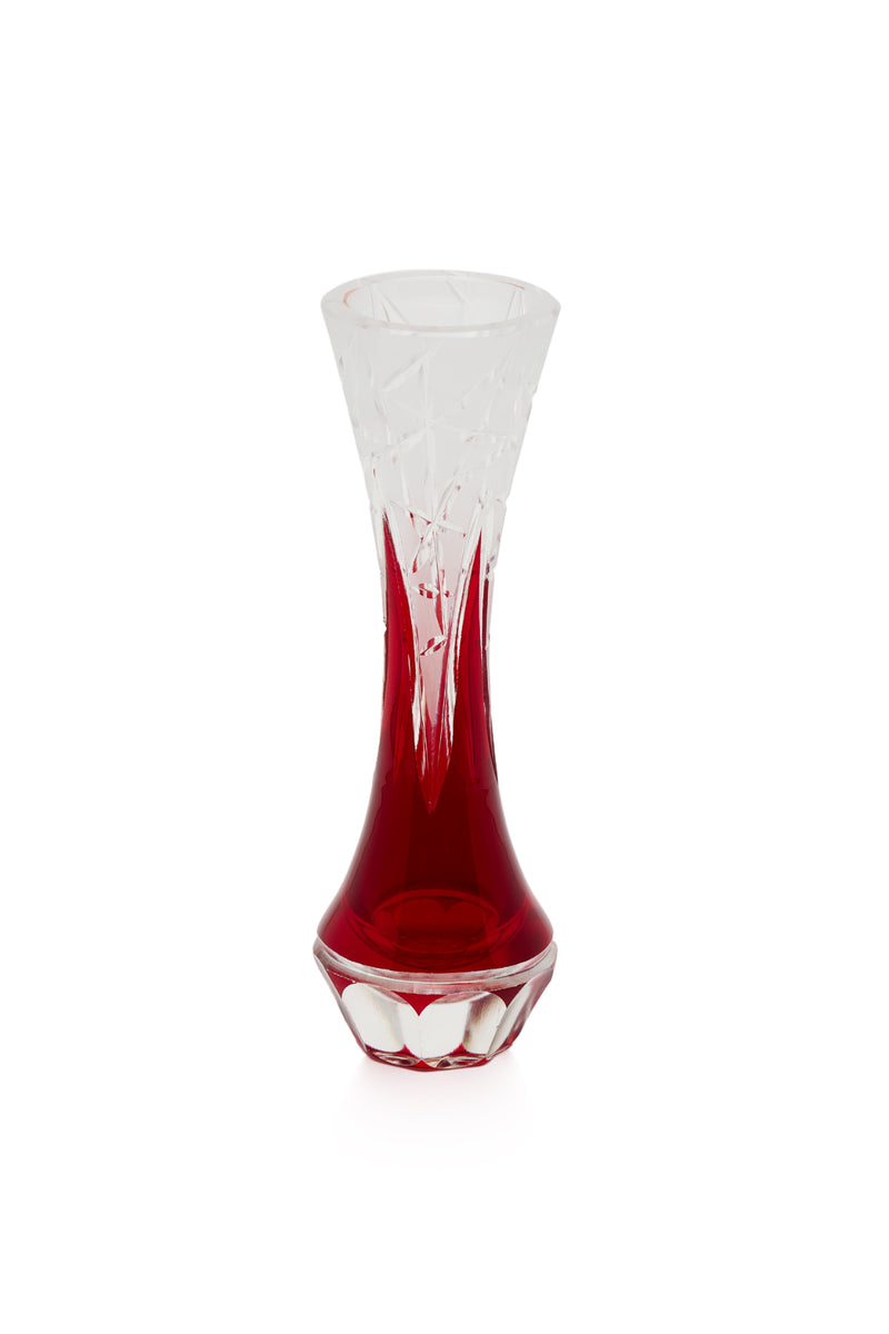 ELSA CRYSTAL Bohemia Lunaria Küçük Vazo Kırmızı