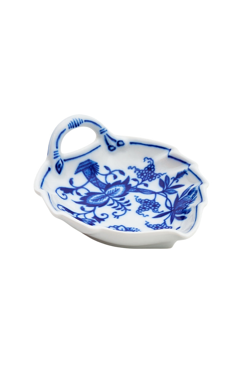 CESKY PORCELAN DUBİ 1860 Cibulak Yaprak Tabak Mavi