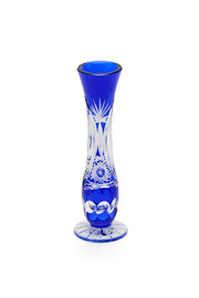 ELSA CRYSTAL Bohemia Lunaria Küçük Vazo Mavi