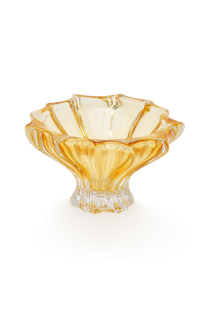 ELSA CRYSTAL Bohemia Lunaria Küçük Kase Amber