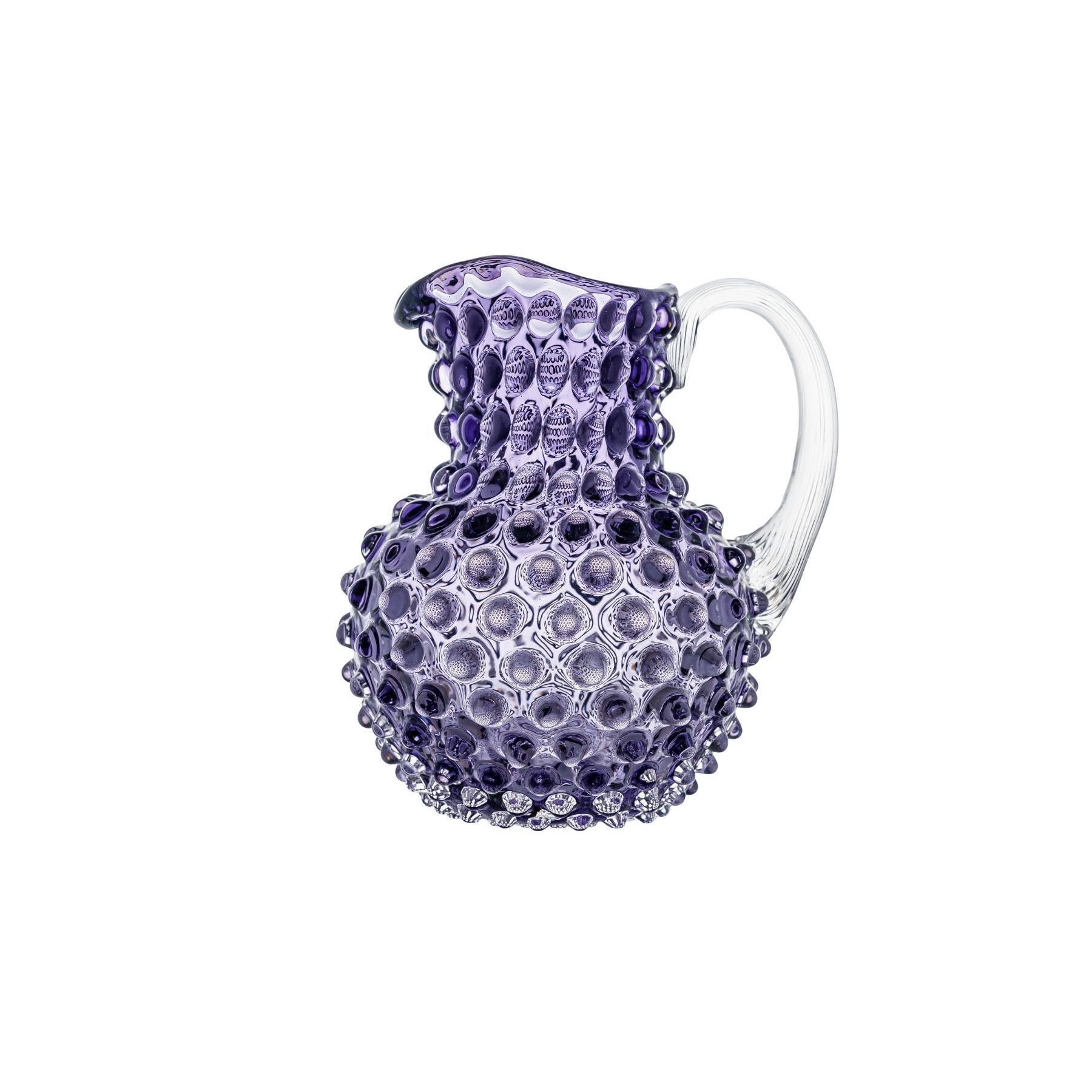 Elsa Crystal Bubble Bamboo Paris Hobnail Jug - Sürahi - 20160, Indigo