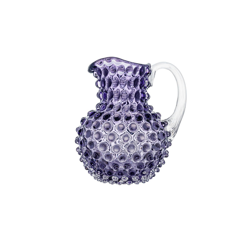 Elsa Crystal Bubble Bamboo Paris Hobnail Jug, Sürahi, Indigo, 2 L