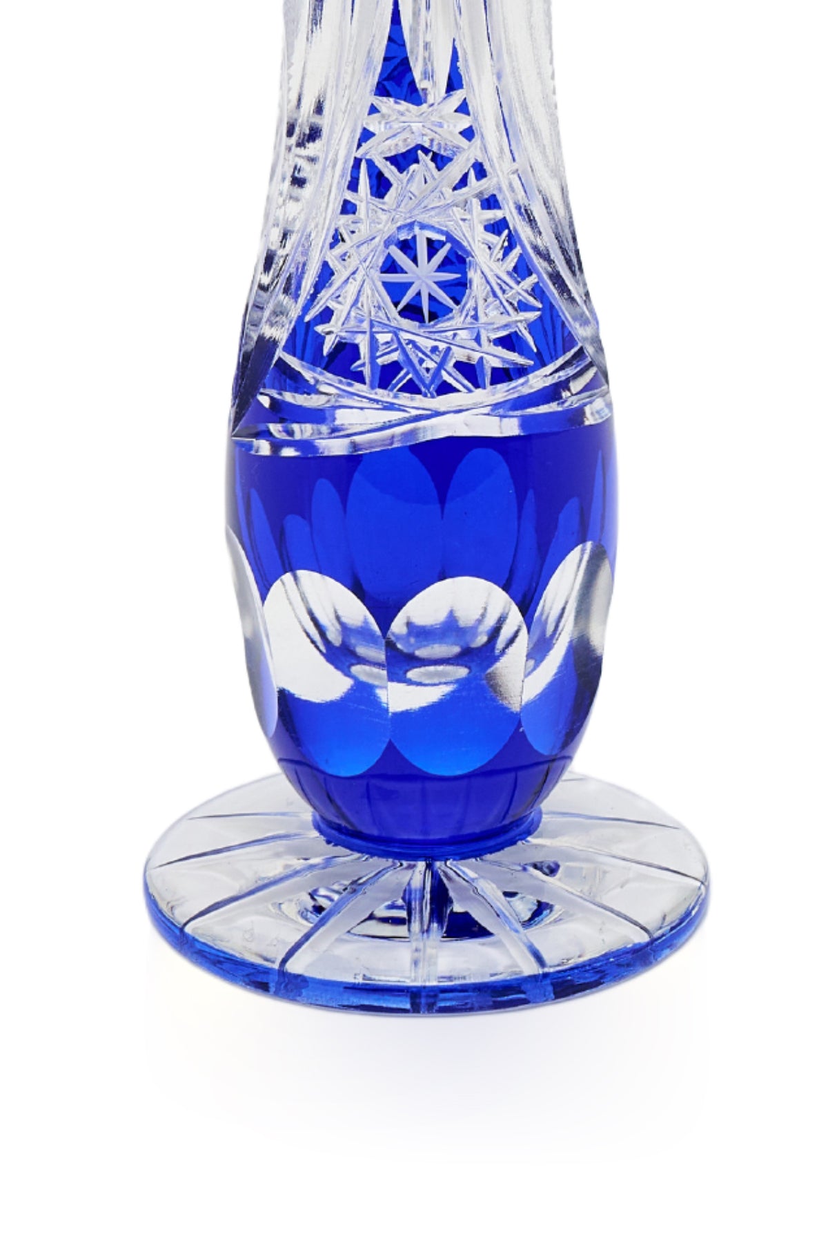 ELSA CRYSTAL Bohemia Lunaria Küçük Vazo Mavi