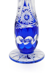 ELSA CRYSTAL Bohemia Lunaria Küçük Vazo Mavi