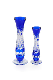 ELSA CRYSTAL Bohemia Lunaria Küçük Vazo Mavi