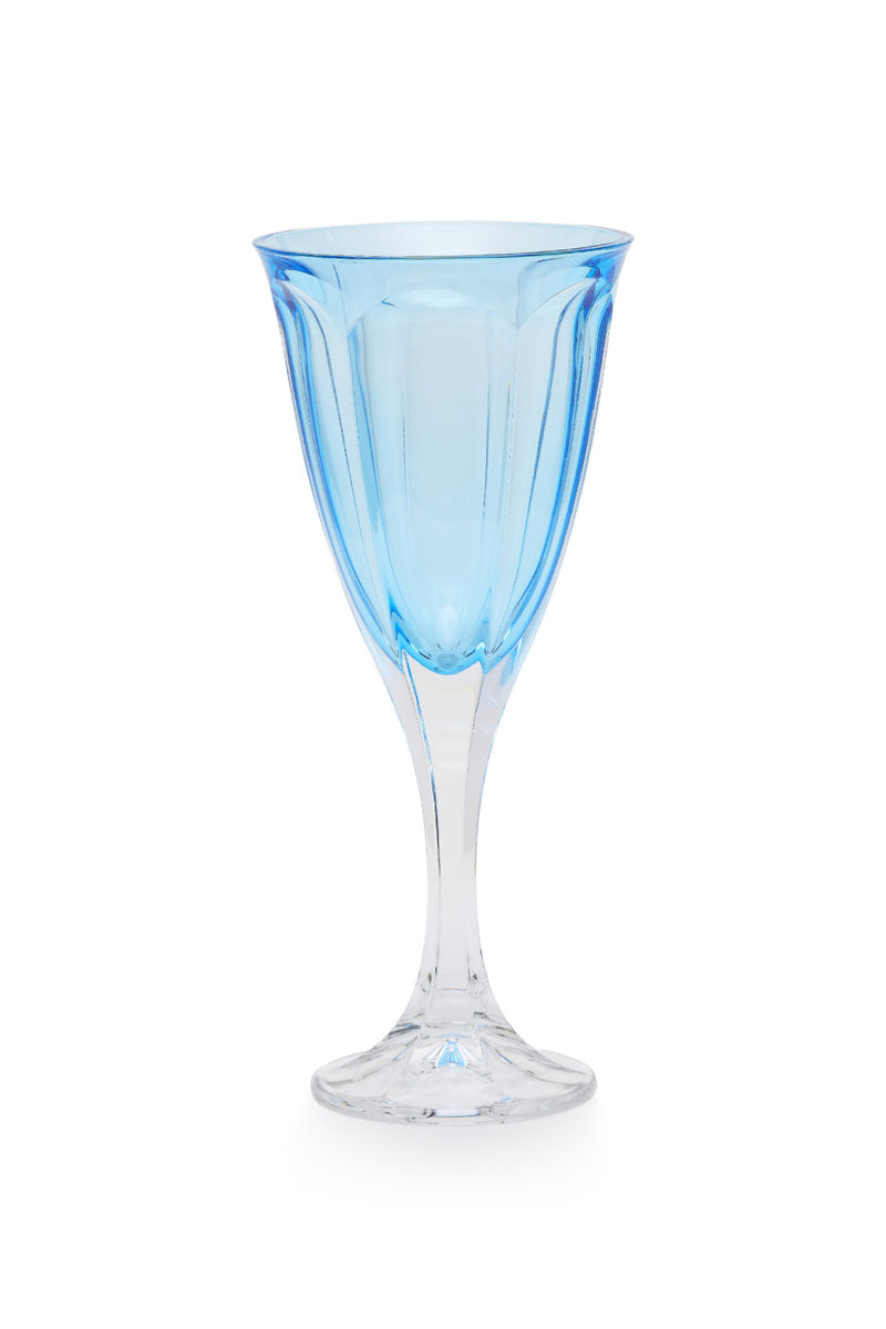 ELSA CRYSTAL Bohemia Aurora Ayaklı Bardak Mavi