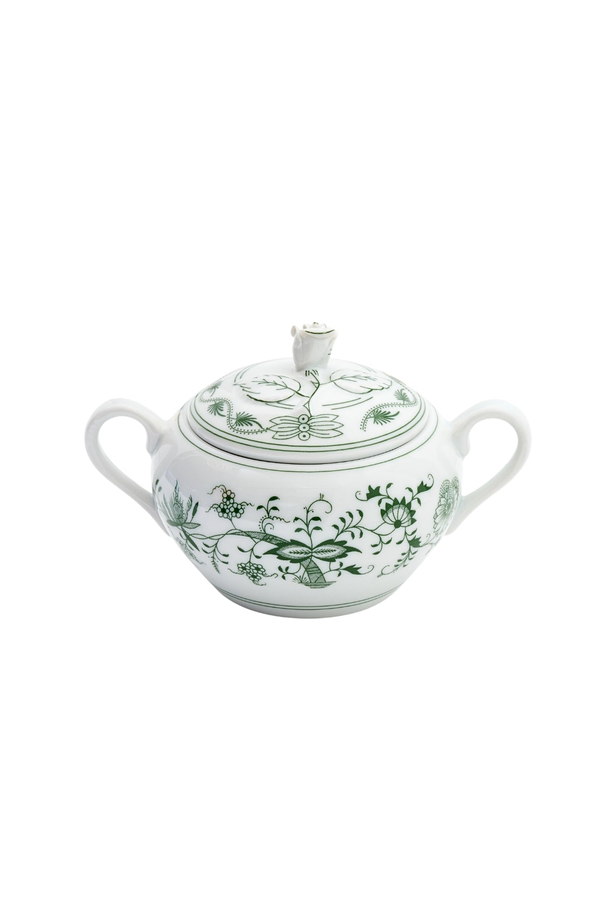 CESKY PORCELAN DUBİ 1860 Cibulak 2 Kulplu Şekerlik Yeşil