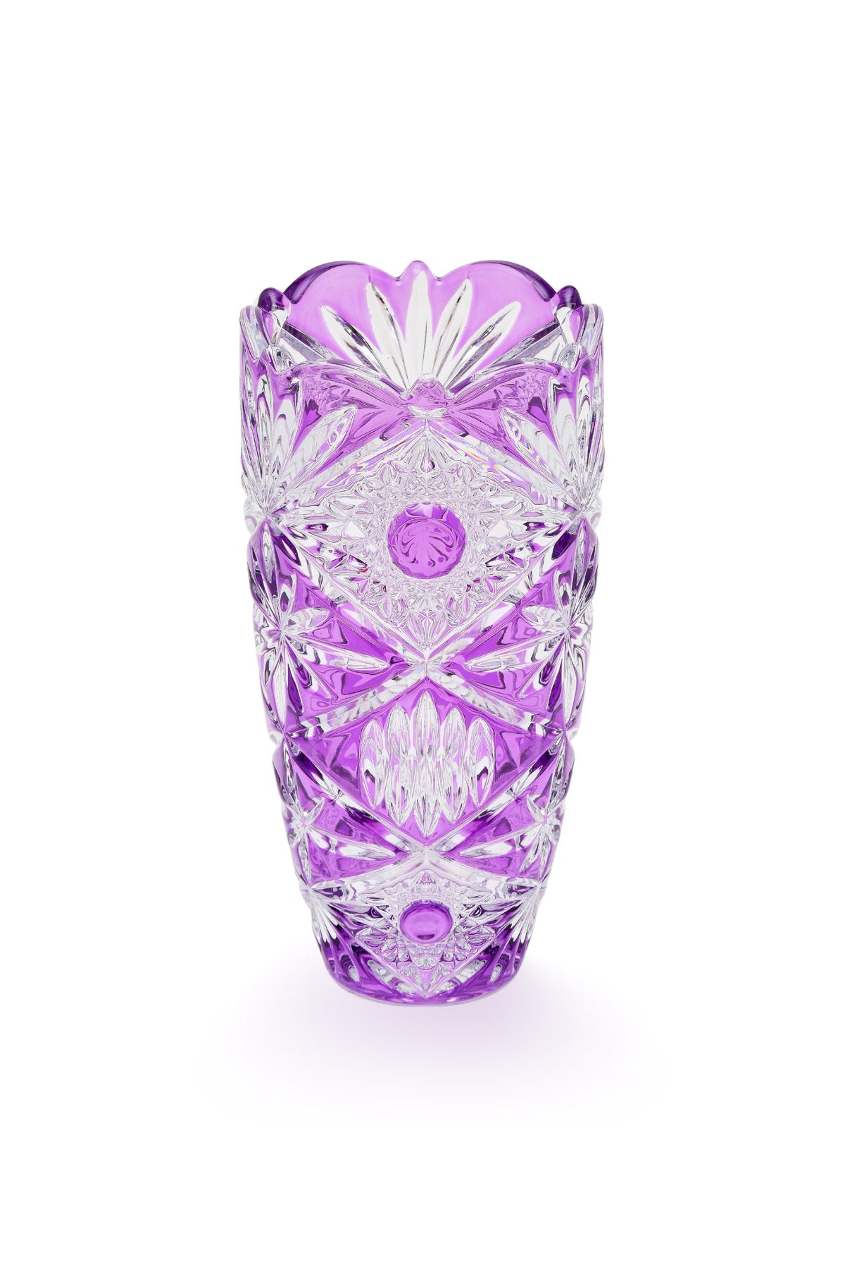 ELSA CRYSTAL Bohemia Maravelle Açık Ağız Küçük Vazo Mor