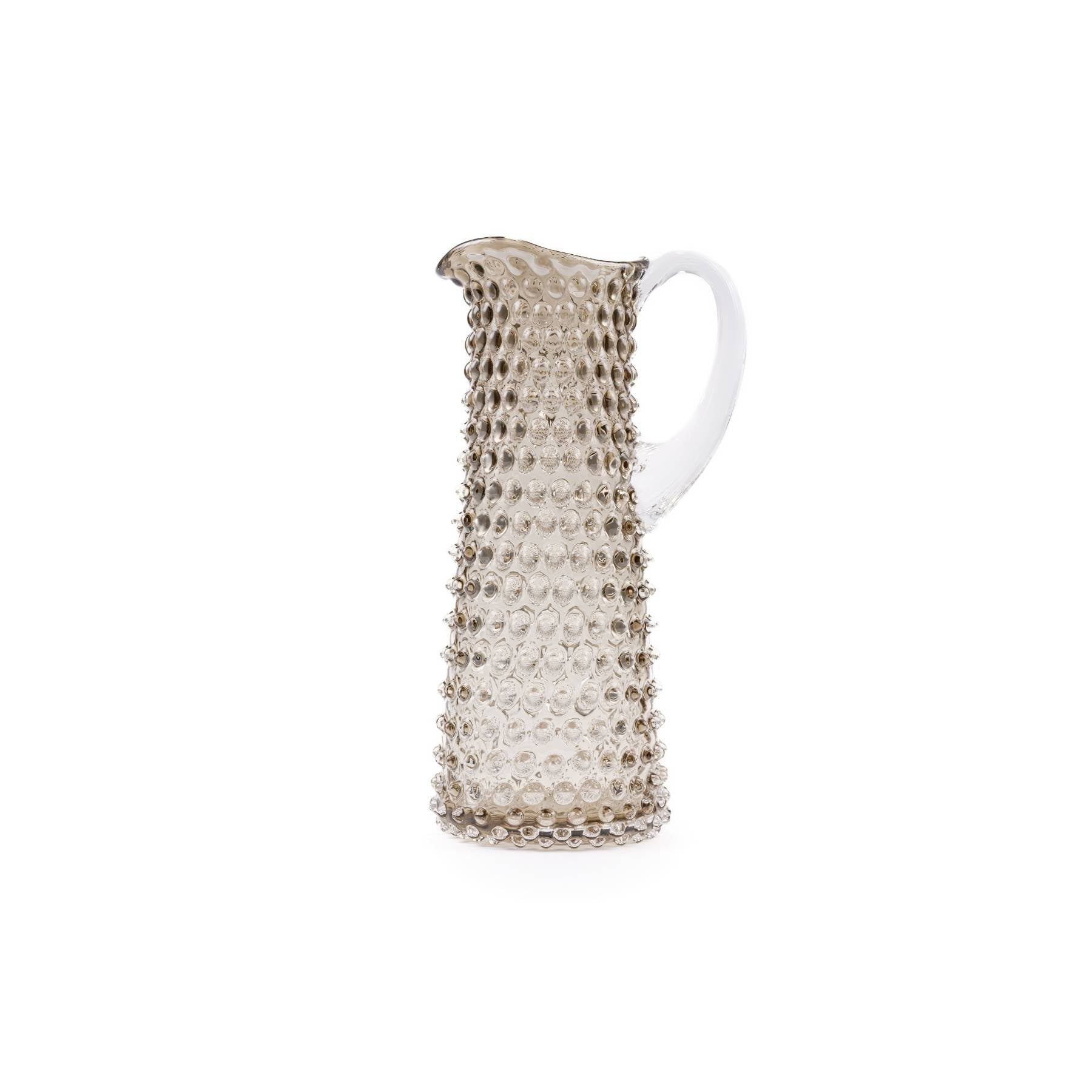 Elsa Crystal Bubble Bamboo Eiffel Hobnail Jug, Sürahi, Cashmere, 1 L