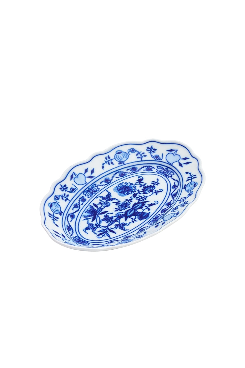 CESKY PORCELAN DUBİ 1860 Cibulak Oval Sunum Tabağı Mavi