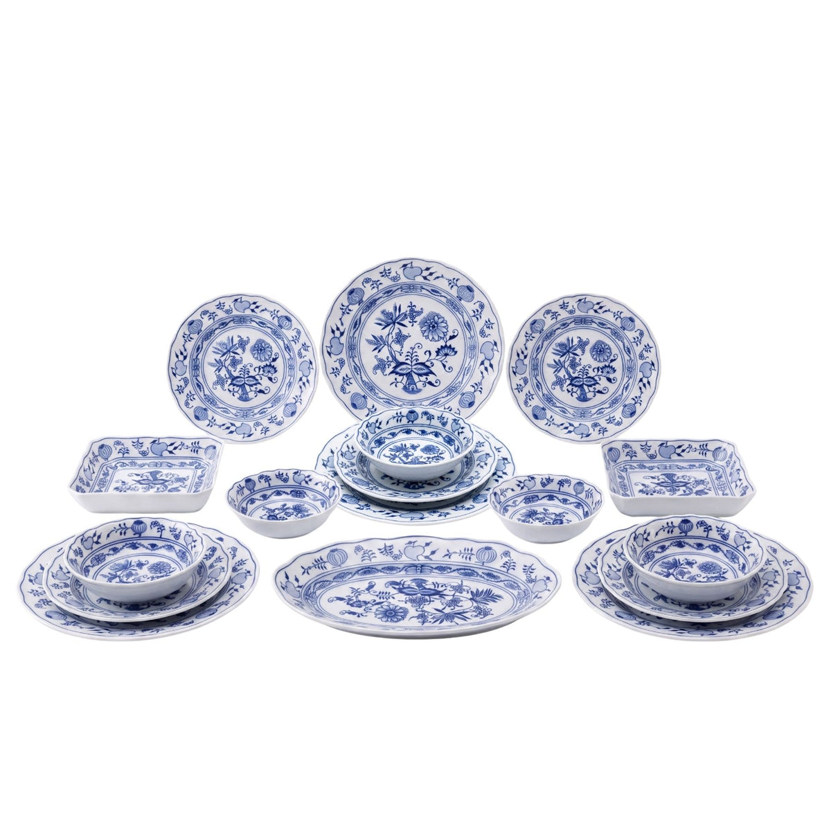 Cesky Porcelan Dubi Cibulak Set Yemek Takımı Mavi