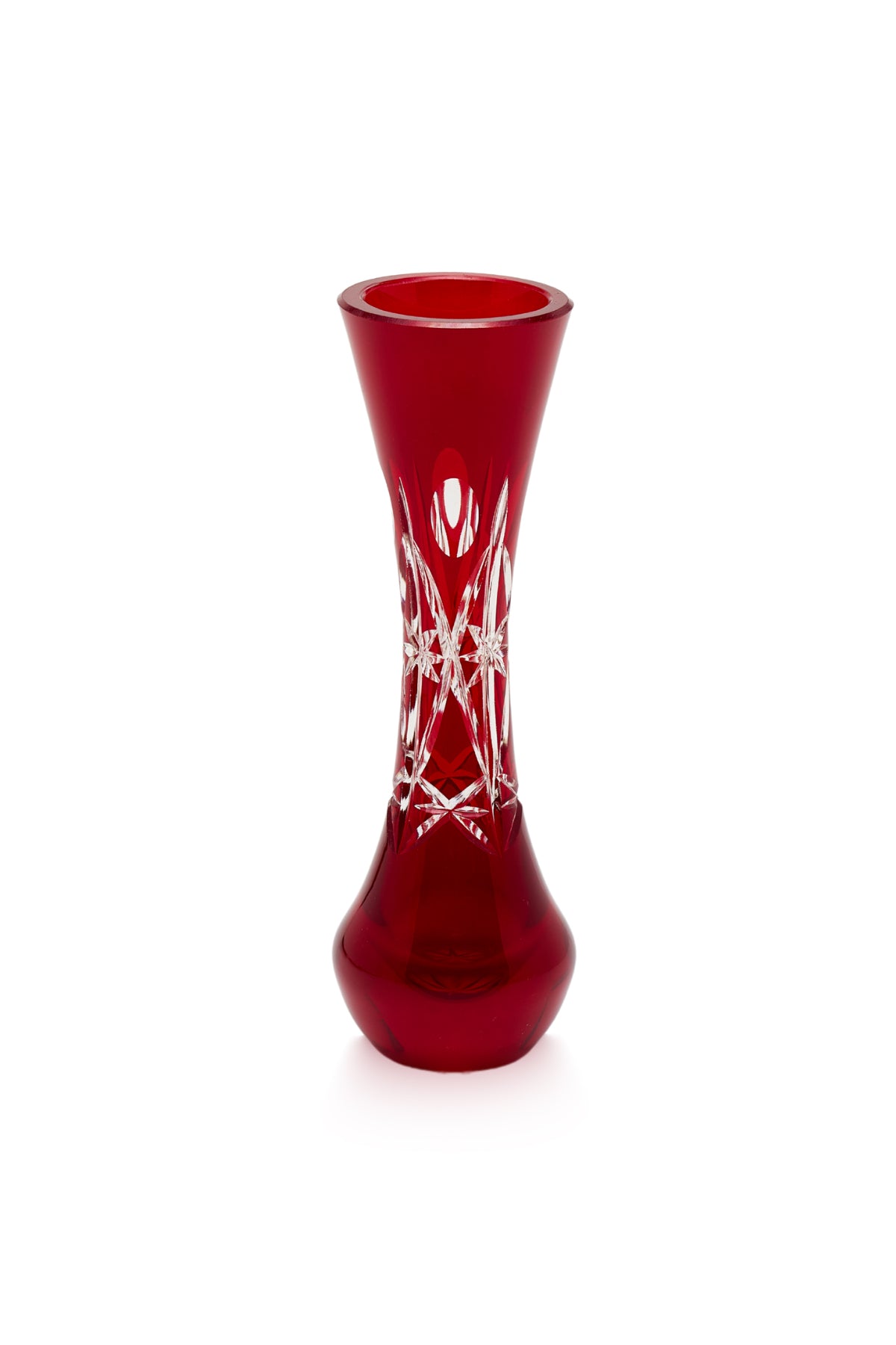 ELSA CRYSTAL Bohemia Lunaria Küçük Vazo Kırmızı