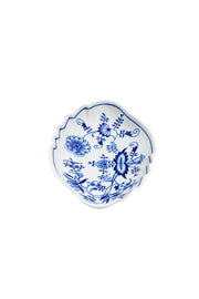 CESKY PORCELAN DUBI 1860 Cibulak Large Leaf Plate Blue