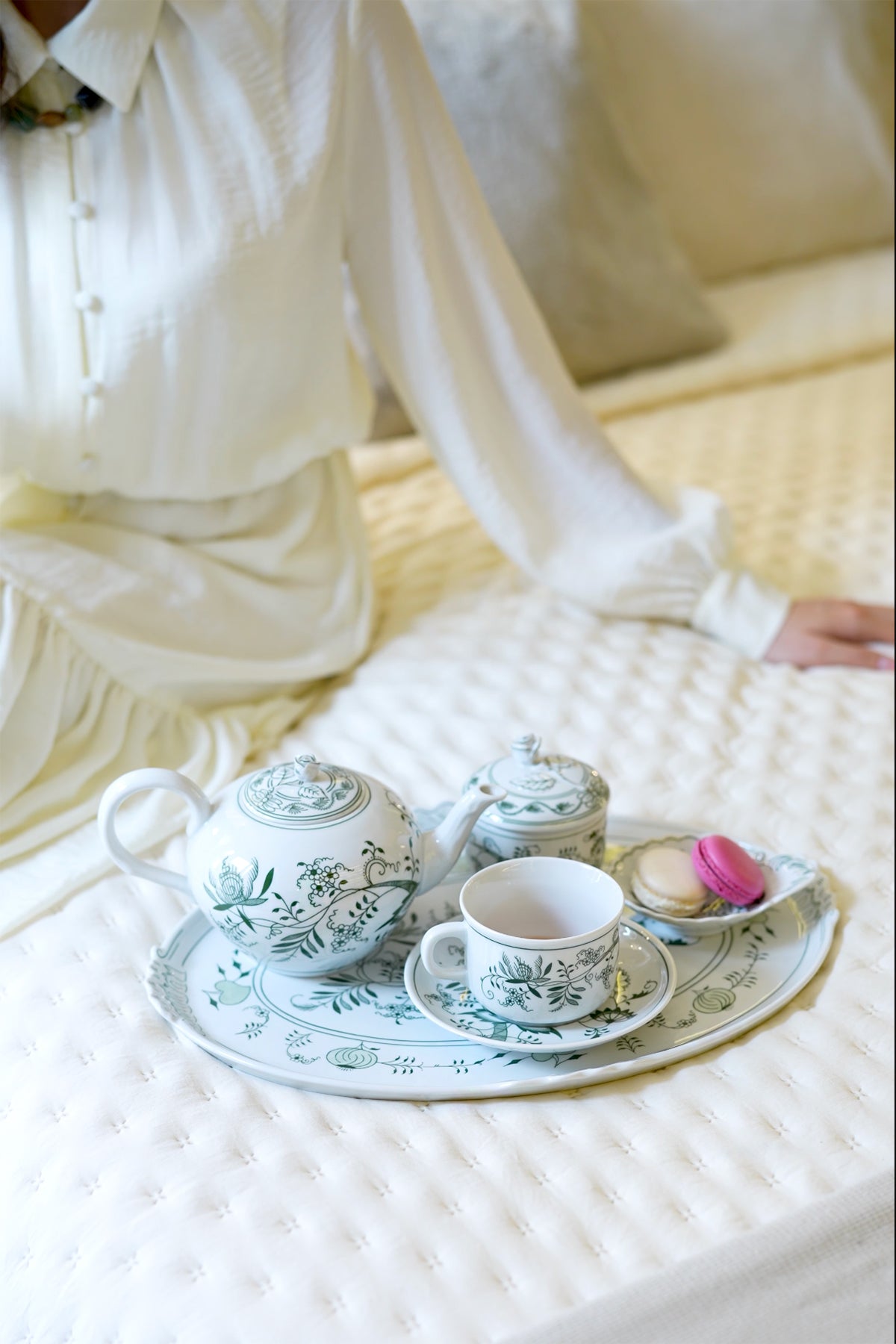 CESKY PORCELAN DUBİ 1860 Cibulak Tepsi Yeşil (5'li Set)