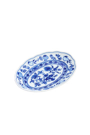 CESKY PORCELAN DUBİ 1860 Cibulak Oval Sunum Tabağı Mavi