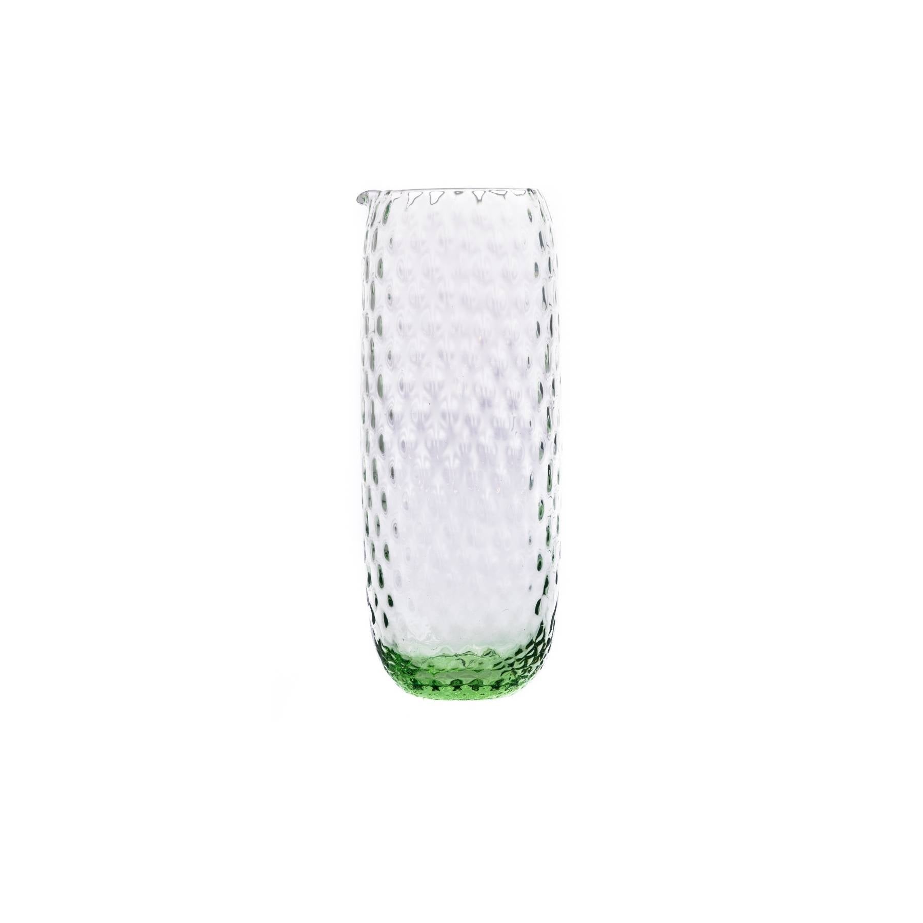 Elsa Crystal Bubble Bamboo Daily Carafe, Çizgili Sürahi, Light Green, 700 ml