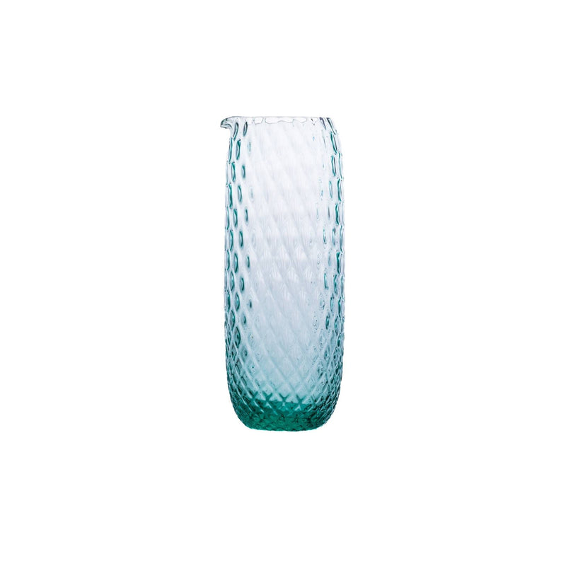 Elsa Crystal Bubble Bamboo Daily Carafe, Çizgili Sürahi, Beryl, 700 ml