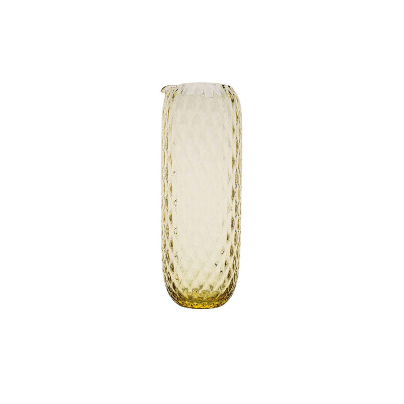 Elsa Crystal Bubble Bamboo Daily Carafe, Çizgili Sürahi, Citron, 700 ml