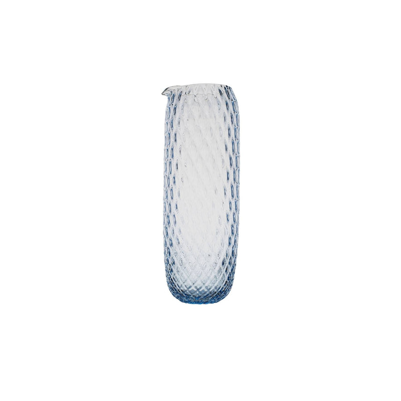 Elsa Crystal Bubble Bamboo Daily Carafe, Çizgili Sürahi, Light Blue, 700 ml