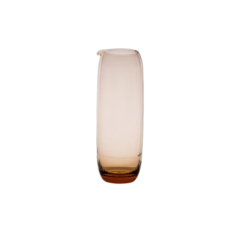 Elsa Crystal Bubble Bamboo Daily Carafe, Çizgili Sürahi, Brown, 700 ml