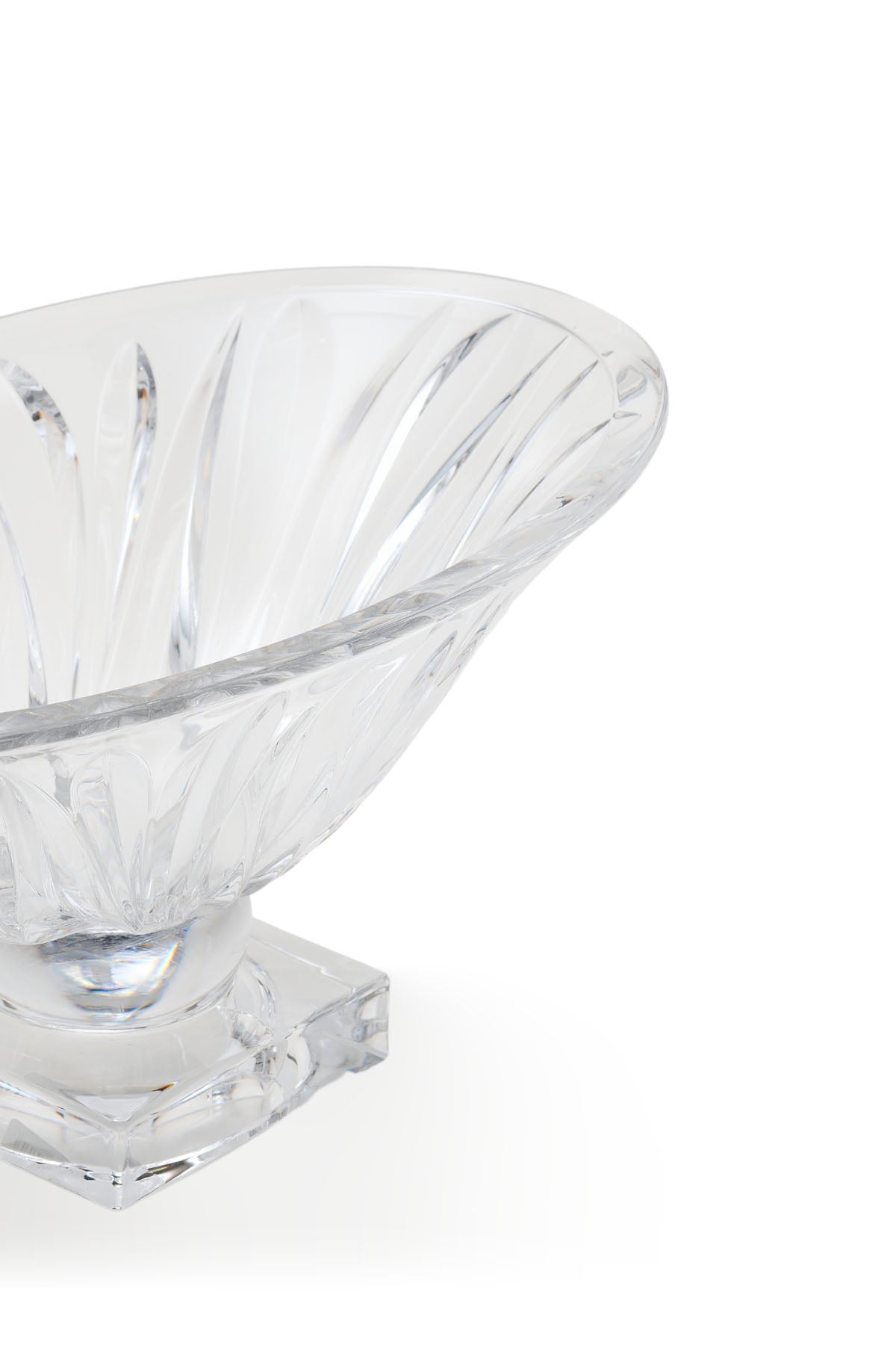 ELSA CRYSTAL Bohemia Lucentia Ayaklı Tabak Beyaz