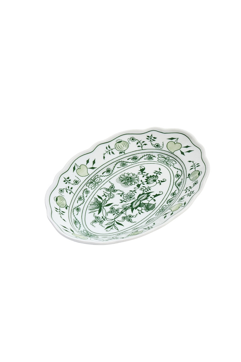 CESKY PORCELAN DUBİ 1860 Cibulak Oval Sunum Tabağı Yeşil