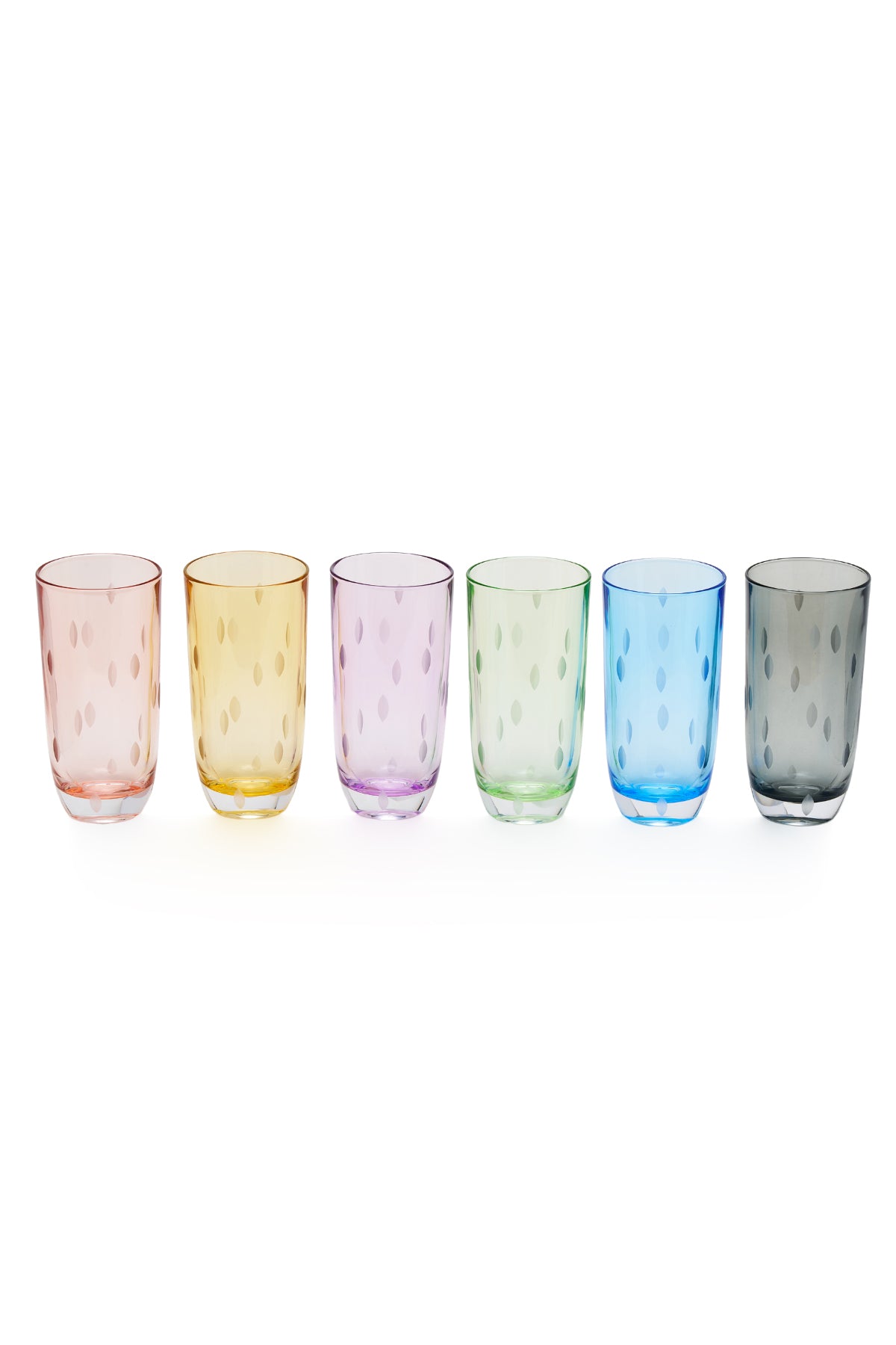 ELSA CRYSTAL Bohemia Aurora Orbit Soft Drink Glass Purple