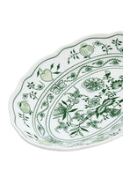 CESKY PORCELAN DUBİ 1860 Cibulak Oval Sunum Tabağı Yeşil