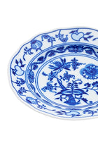 CESKY PORCELAN DUBİ 1860 Cibulak Geniş Kenarlı Düz Pasta Tabağı Mavi