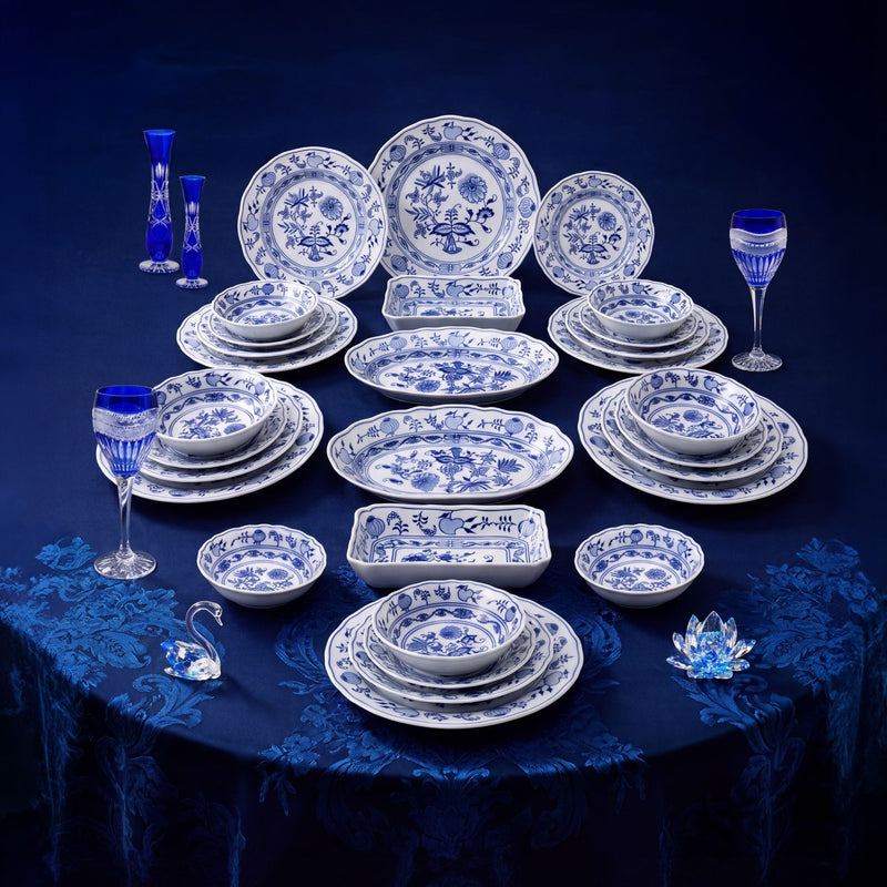 28 Parça Yemek Takımı Cesky Porcelan Dubi Cibulak Mavi