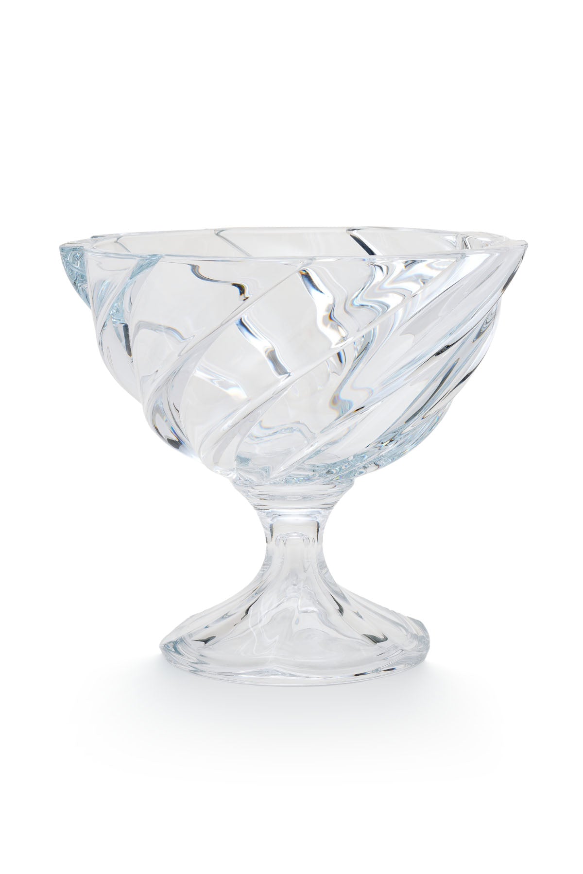 ELSA CRYSTAL Bohemia Lucentia Ayaklı Tabak Beyaz