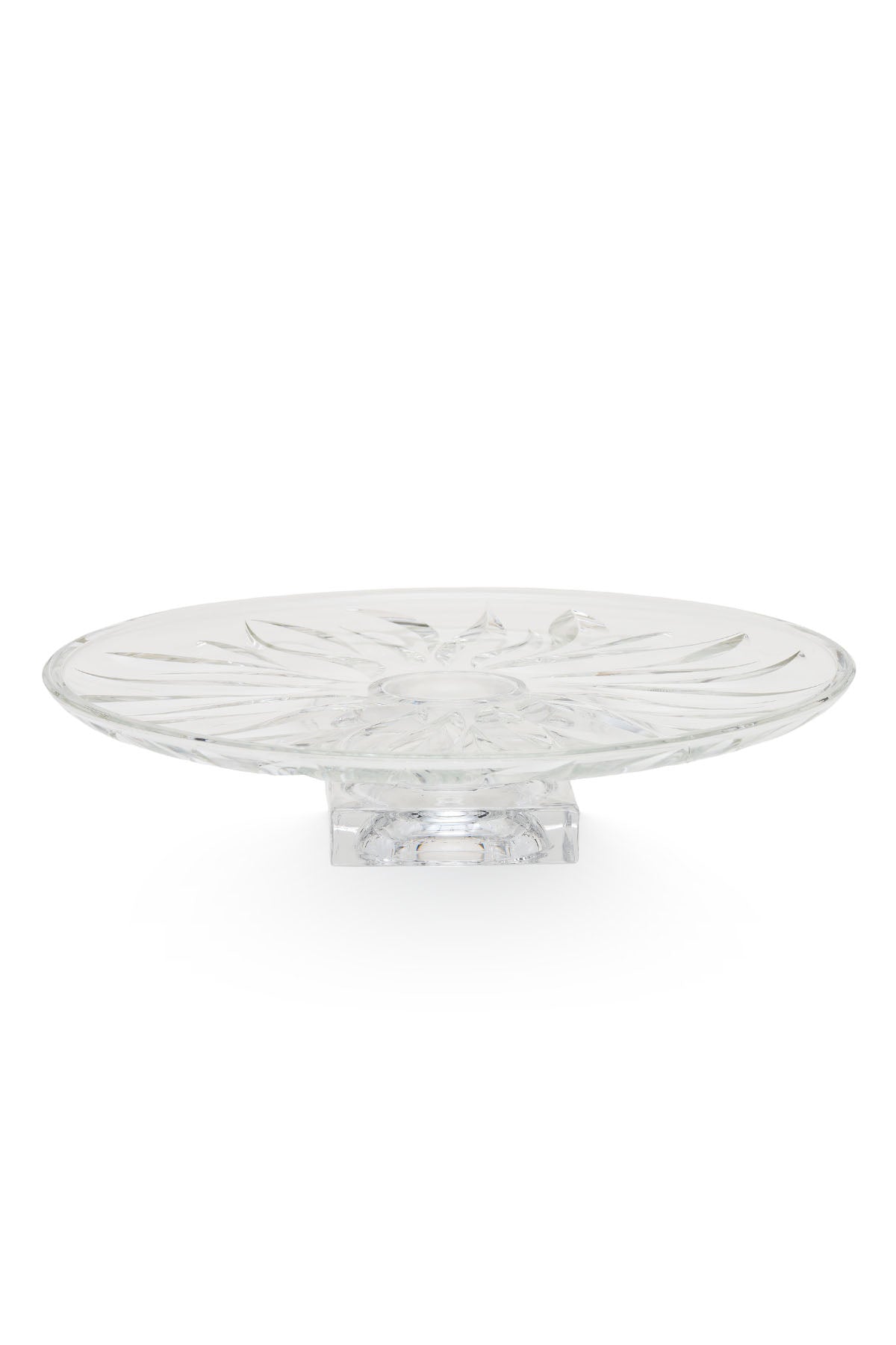 ELSA CRYSTAL Bohemia Lucentia Ayaklı Kek Tabağı Beyaz