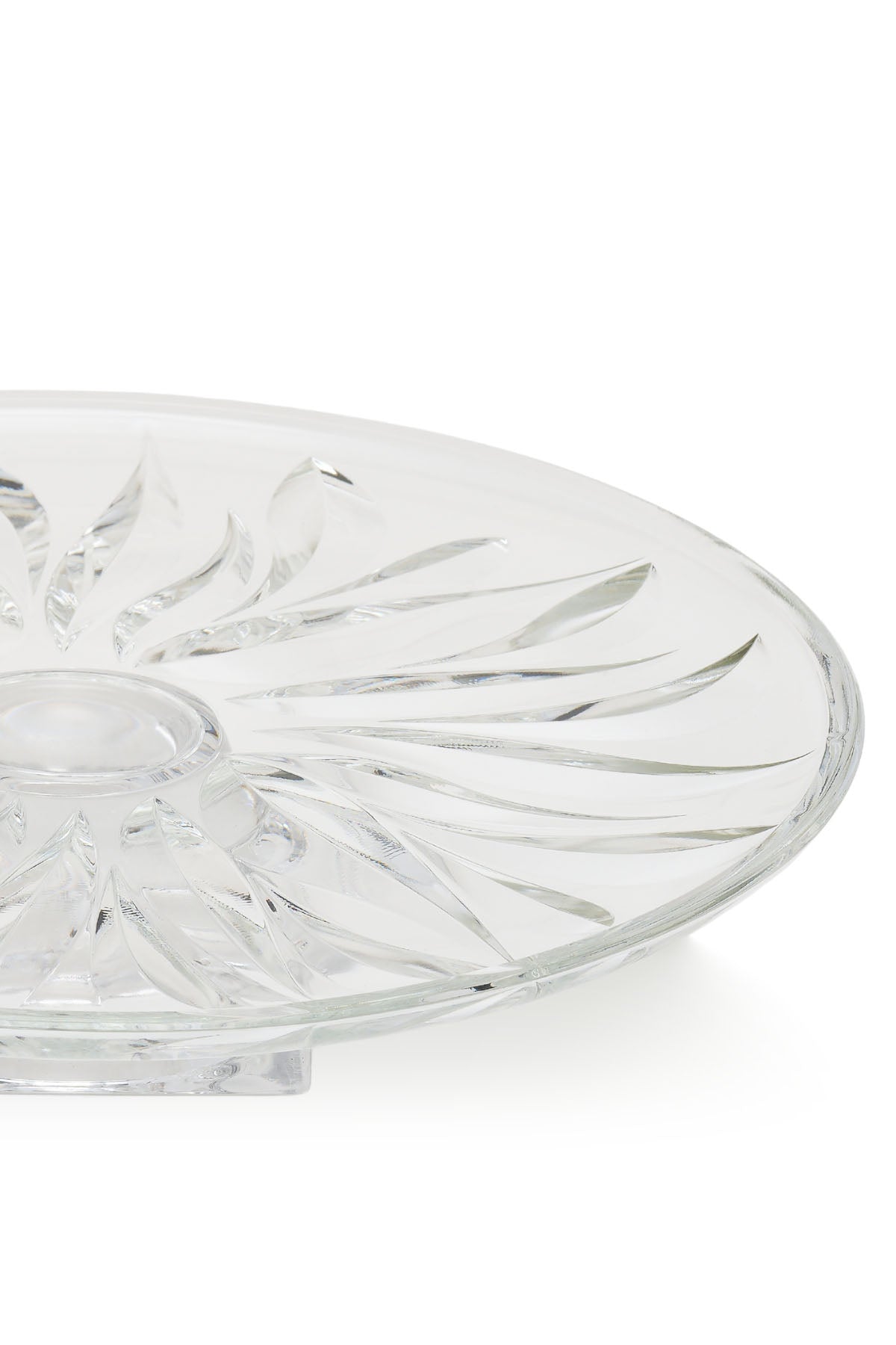 ELSA CRYSTAL Bohemia Lucentia Ayaklı Kek Tabağı Beyaz