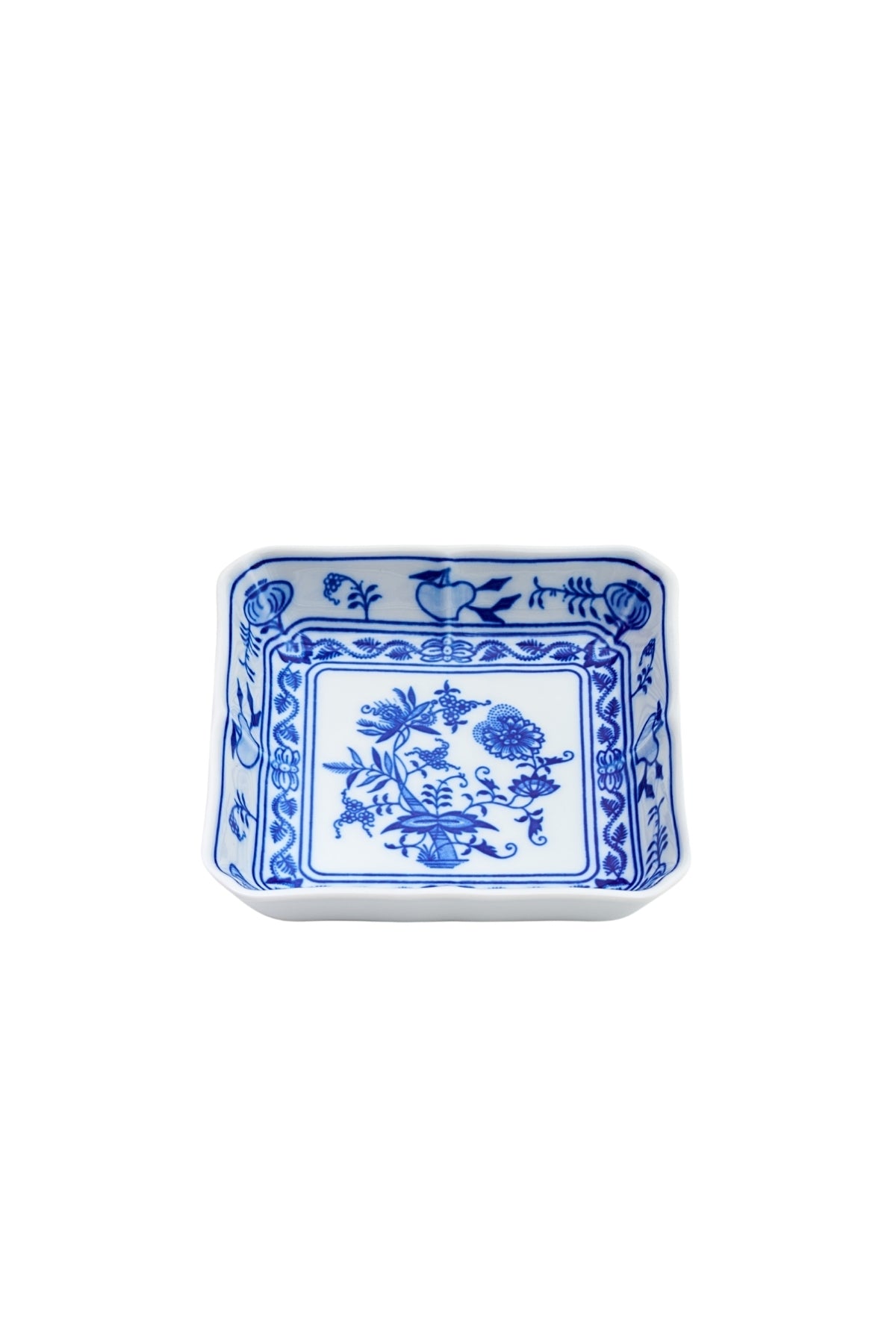 CESKY PORCELAN DUBİ 1860 Cibulak Kare Tabak Mavi