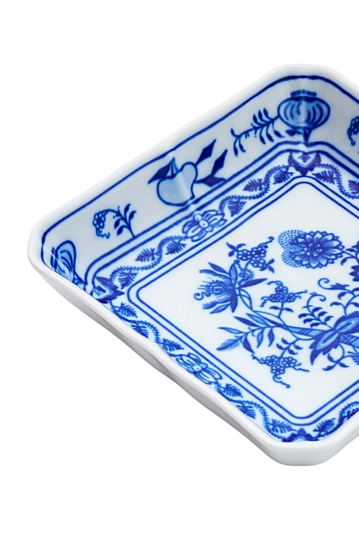 CESKY PORCELAN DUBİ 1860 Cibulak Kare Tabak Mavi