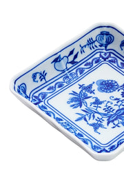 CESKY PORCELAN DUBİ 1860 Cibulak Kare Tabak Mavi