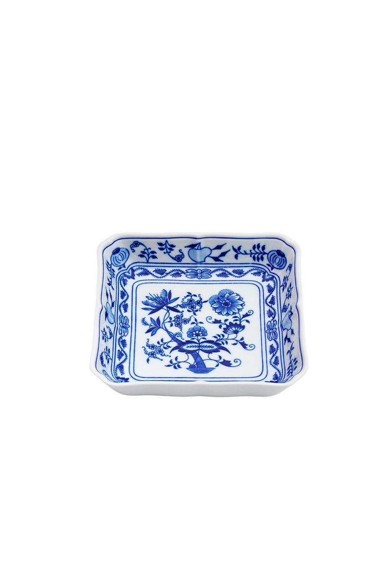 CESKY PORCELAN DUBİ 1860 Cibulak Kare Tabak Mavi